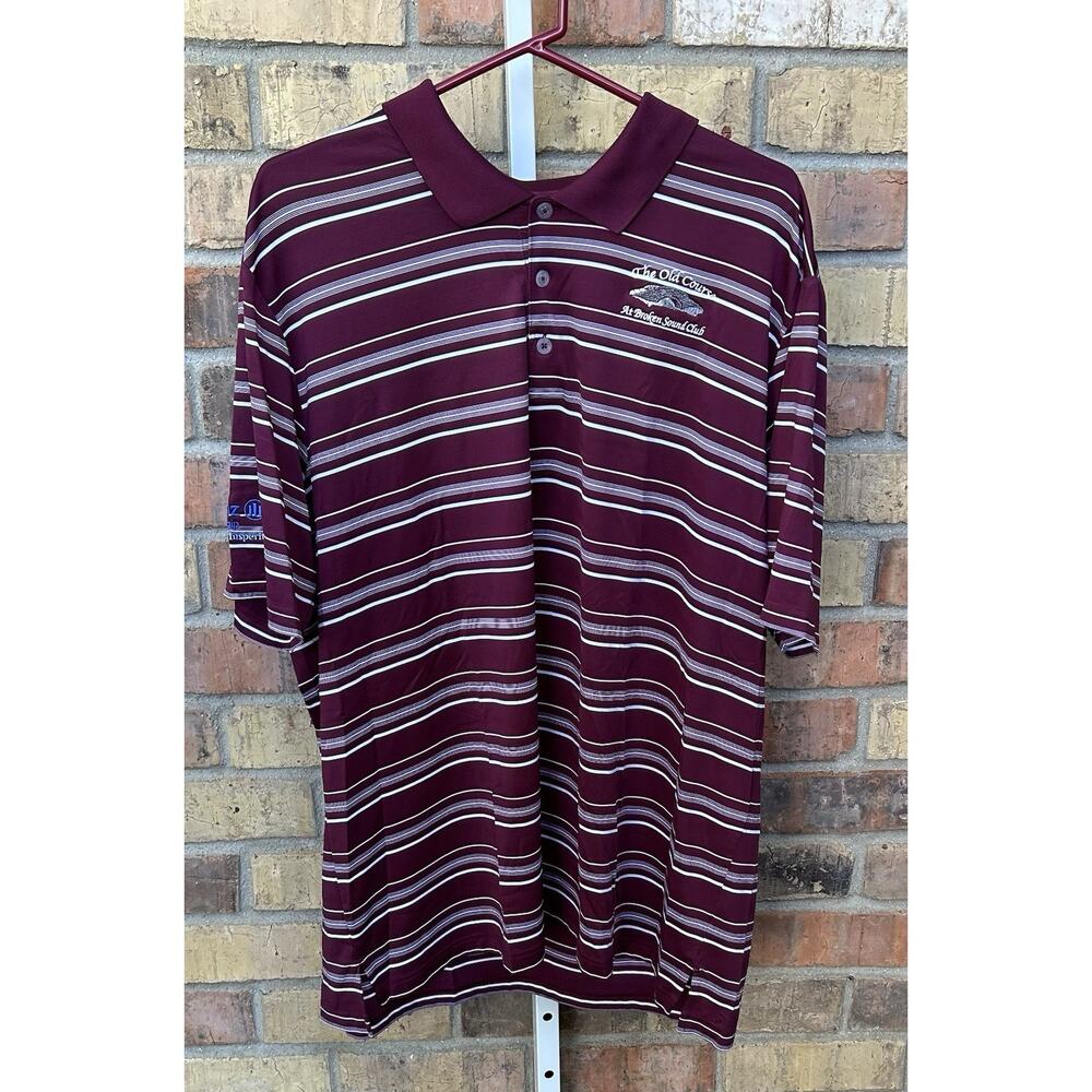 Adidas Polo Shirt Mens 2XL PureMotion Golf The Old Course as Broken Sounds Club